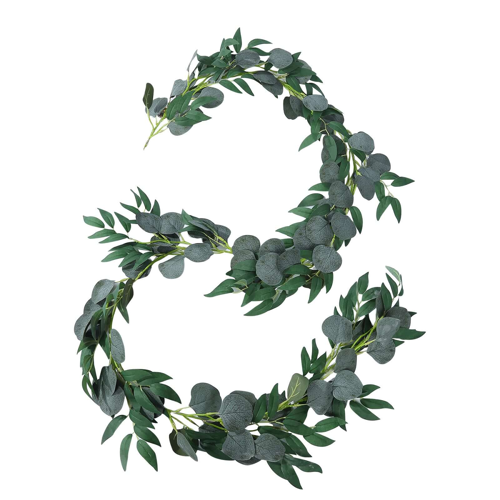 20 LED Garland Fairy String Lights Eucalyptus Leaf Design Willow Green Warm White - Battery Operated Hanging Accent 6ft - Bell Racket Store