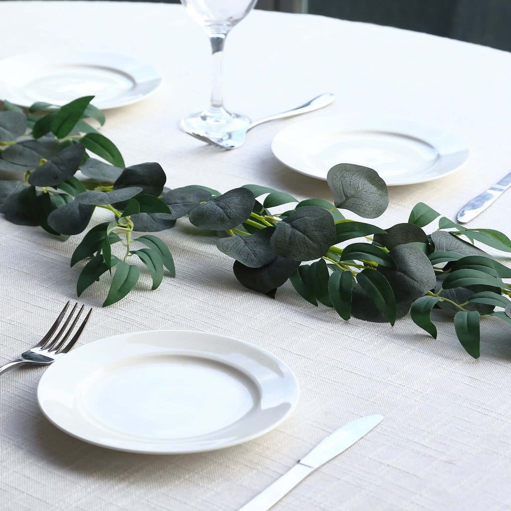 20 LED Garland Fairy String Lights Eucalyptus Leaf Design Willow Green Warm White - Battery Operated Hanging Accent 6ft - Bell Racket Store