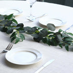 20 LED Garland Fairy String Lights Eucalyptus Leaf Design Willow Green Warm White - Battery Operated Hanging Accent 6ft - Bell Racket Store