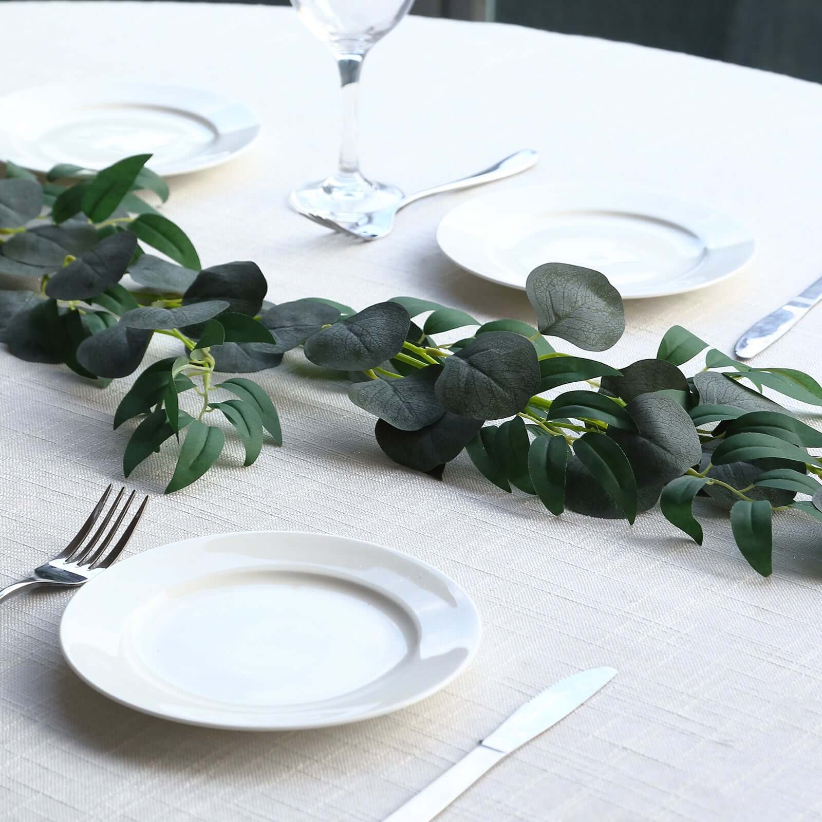 20 LED Garland Fairy String Lights Eucalyptus Leaf Design Willow Green Warm White - Battery Operated Hanging Accent 6ft - Bell Racket Store