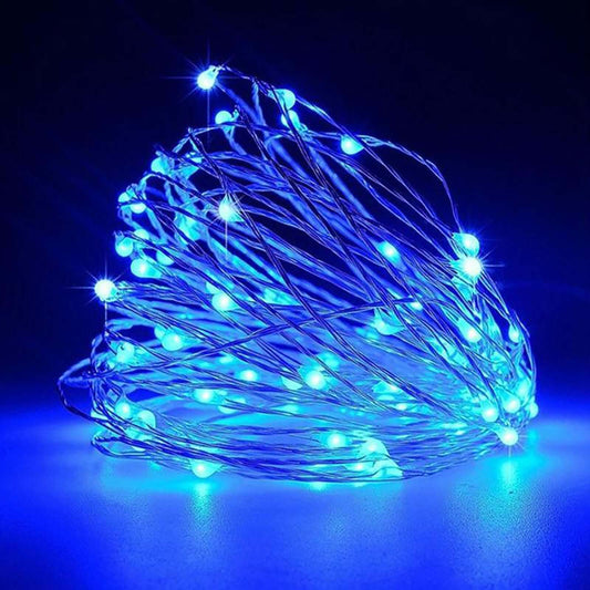 20 LED Micro Fairy String Lights Starry Bright Design Light Blue - Battery Operated Party Accent 90" - NestOCart