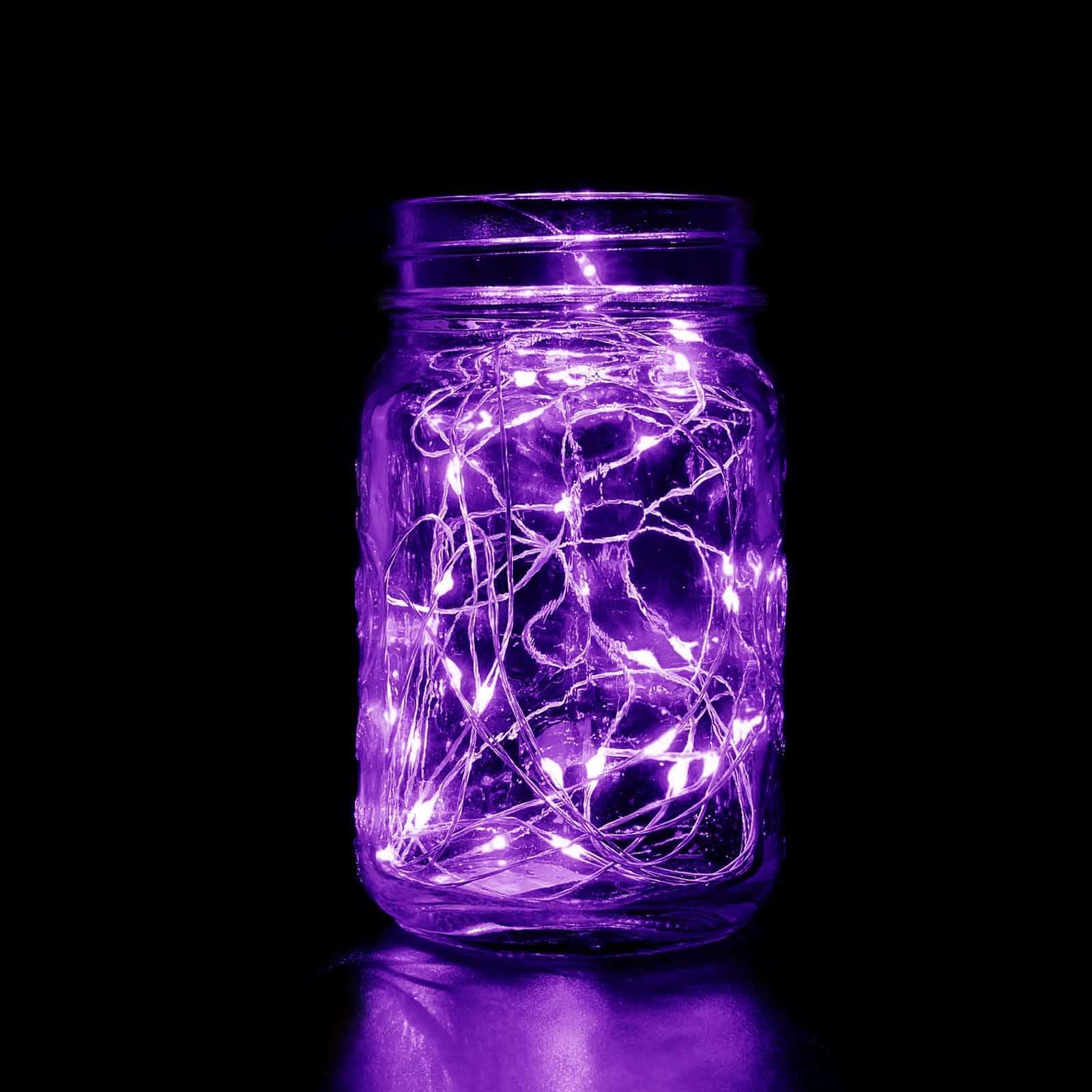 20 LED Micro Fairy String Lights Starry Bright Design Purple - Battery Operated Party Accent 90" - NestOCart