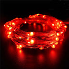 20 LED Micro Fairy String Lights Starry Bright Design Red - Battery Operated Party Accent 90" - Bell Racket Store