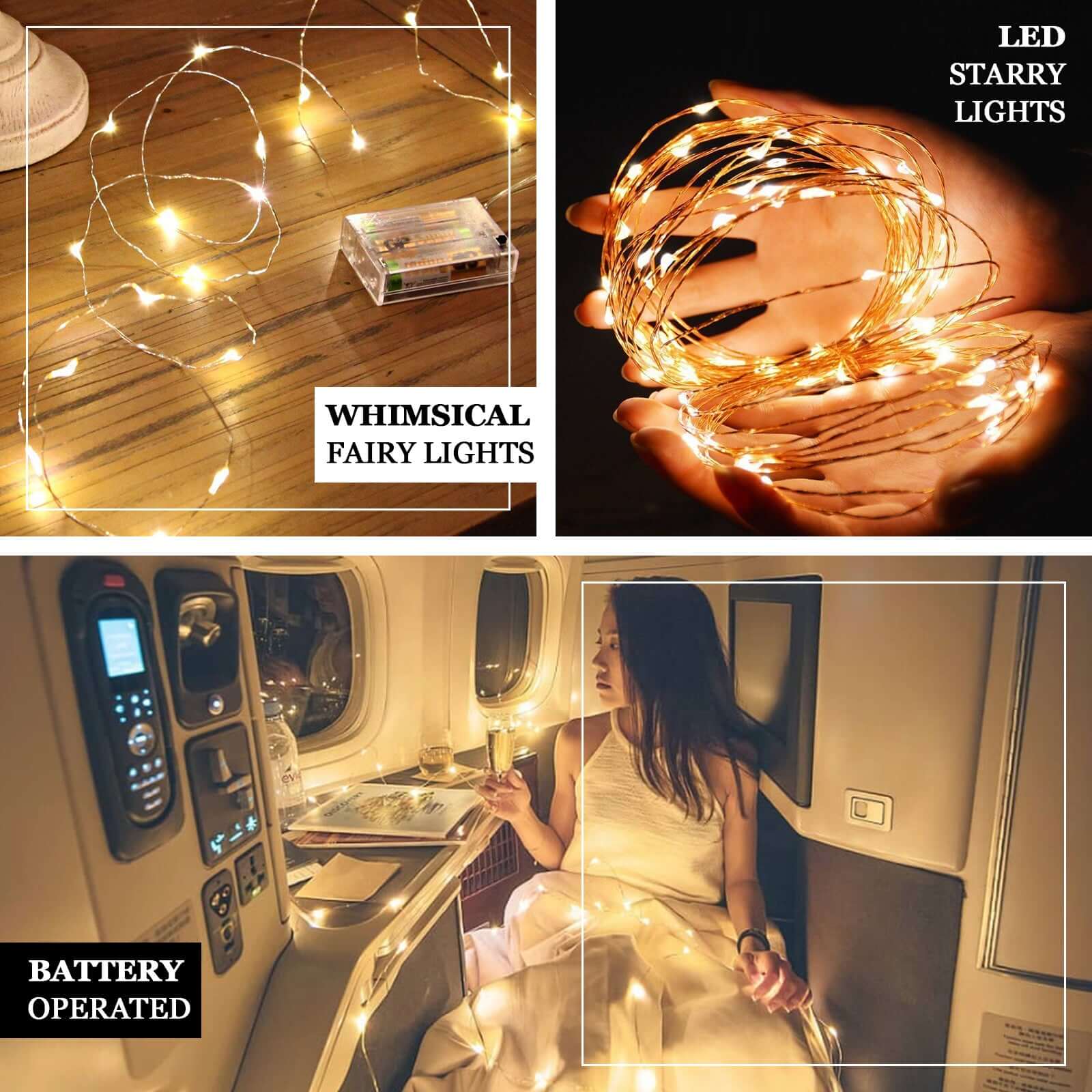 20 LED Micro Fairy String Lights Starry Bright Design Red - Battery Operated Party Accent 90" - Bell Racket Store