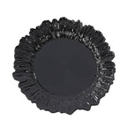 20 - Pack 10" Plastic Dinner Plates â€“ Black Reef Design Party Plates â€“ Elegant Disposable Tableware - Bell Racket Store