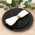 20 - Pack 10" Plastic Dinner Plates â€“ Black Reef Design Party Plates â€“ Elegant Disposable Tableware - Bell Racket Store