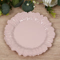 20 - Pack 10" Plastic Dinner Plates â€“ Blush Reef Design Party Plates â€“ Elegant Disposable Tableware - Bell Racket Store
