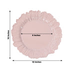 20 - Pack 10" Plastic Dinner Plates â€“ Blush Reef Design Party Plates â€“ Elegant Disposable Tableware - Bell Racket Store