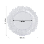 20 - Pack 10" Plastic Dinner Plates â€“ Clear Reef Design Party Plates â€“ Elegant Disposable Tableware - Bell Racket Store