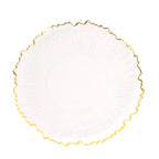 20 Pack 10" Plastic Dinner Plates â€“ Clear Reef Design with Gold Rim, Elegant Disposable Party Tableware - Bell Racket Store