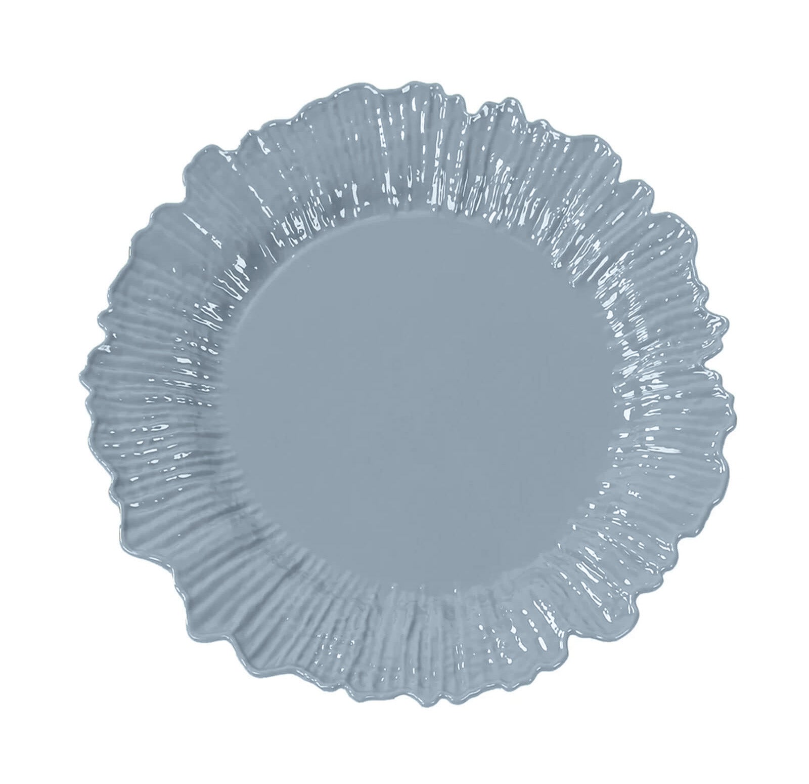 20 - Pack 10" Plastic Dinner Plates â€“ Dusty Blue Reef Design Party Plates â€“ Elegant Disposable Tableware - Bell Racket Store