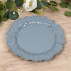 20 - Pack 10" Plastic Dinner Plates â€“ Dusty Blue Reef Design Party Plates â€“ Elegant Disposable Tableware - Bell Racket Store