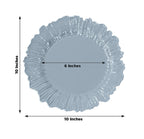 20 - Pack 10" Plastic Dinner Plates â€“ Dusty Blue Reef Design Party Plates â€“ Elegant Disposable Tableware - Bell Racket Store