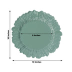 20 - Pack 10" Plastic Dinner Plates â€“ Dusty Sage Green Reef Design Party Plates â€“ Elegant Disposable Tableware - Bell Racket Store