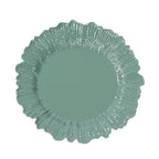 20 - Pack 10" Plastic Dinner Plates â€“ Dusty Sage Green Reef Design Party Plates â€“ Elegant Disposable Tableware - Bell Racket Store