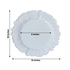 20 - Pack 10" Plastic Dinner Plates â€“ White Reef Design Party Plates â€“ Elegant Disposable Tableware - Bell Racket Store