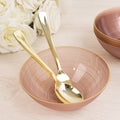 20 - Pack 16oz Plastic Bowls â€“ Transparent Dusty Rose with Gold Rim, Elegant Crystal - Like Swirl Disposable Bowls - Bell Racket Store