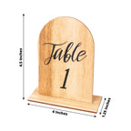 20 - Pack 4.5" Wooden Arch Table Numbers, 1 - 20 Natural Rustic Table Number Placecard - Perfect for Wedding and Event Tables - Bell Racket Store