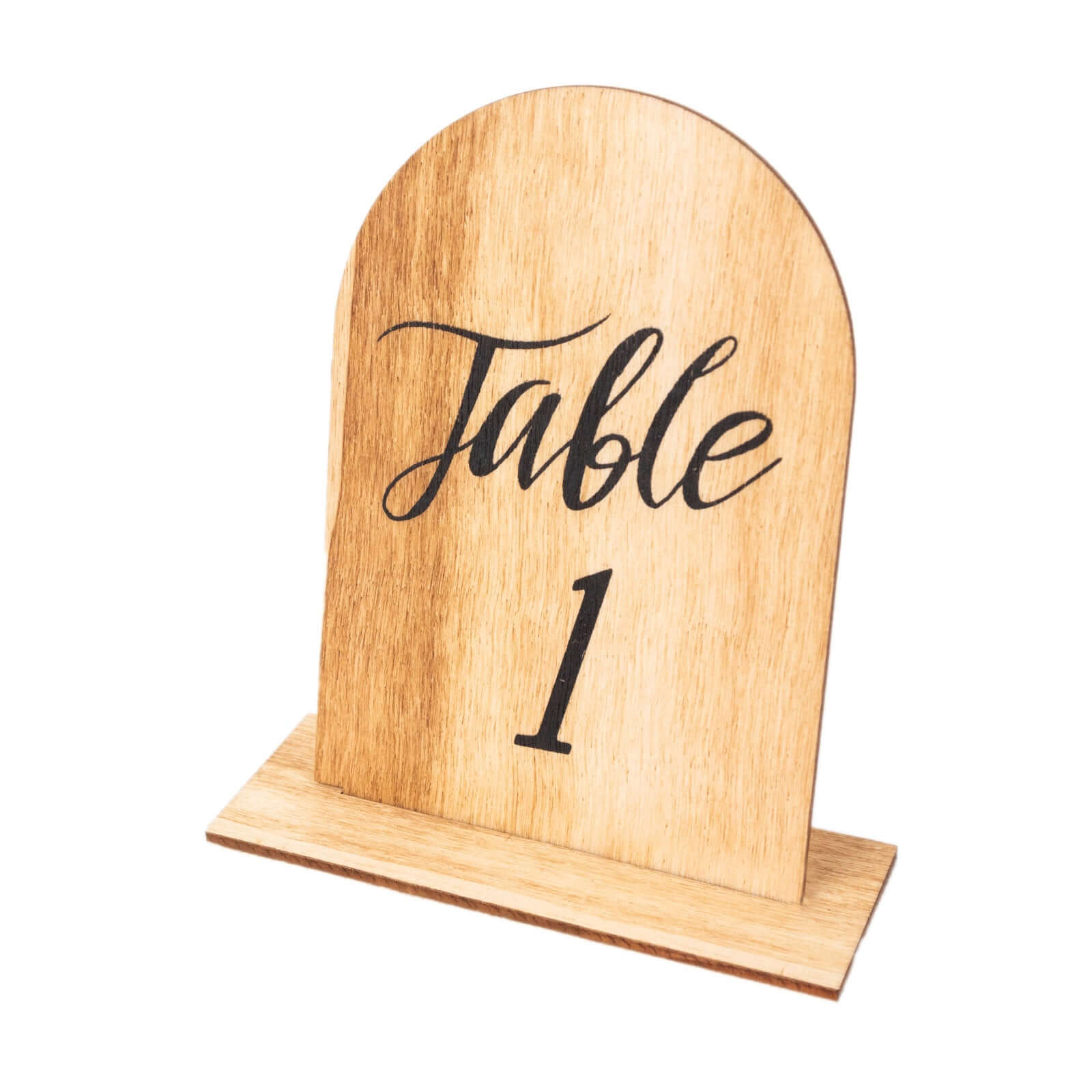 20 - Pack 4.5" Wooden Arch Table Numbers, 1 - 20 Natural Rustic Table Number Placecard - Perfect for Wedding and Event Tables - Bell Racket Store
