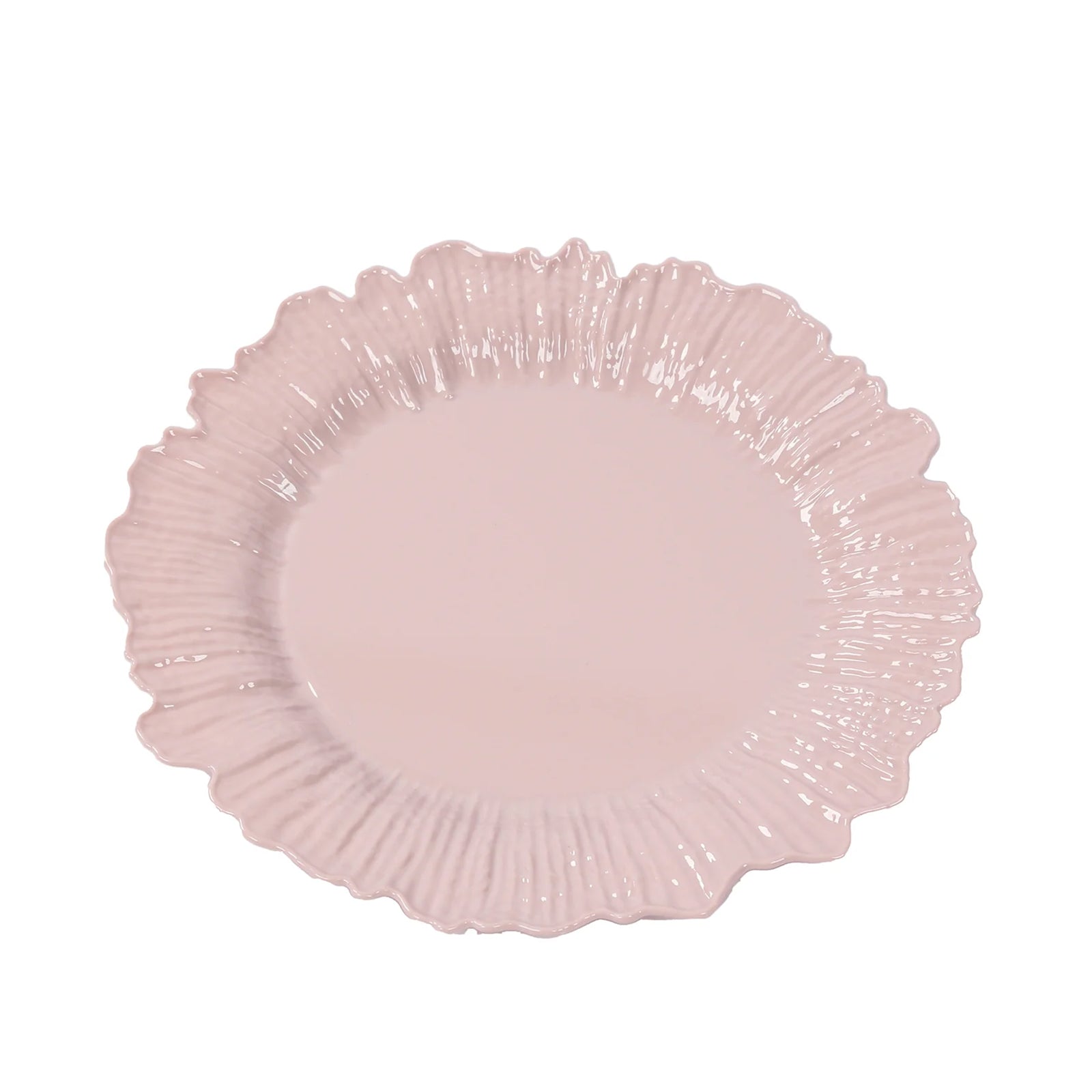 20 - Pack 7" Plastic Dessert Plates â€“ Blush Reef Design Appetizer Salad Party Plates â€“ Elegant Disposable Tableware - Bell Racket Store