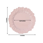 20 - Pack 7" Plastic Dessert Plates â€“ Blush Reef Design Appetizer Salad Party Plates â€“ Elegant Disposable Tableware - Bell Racket Store