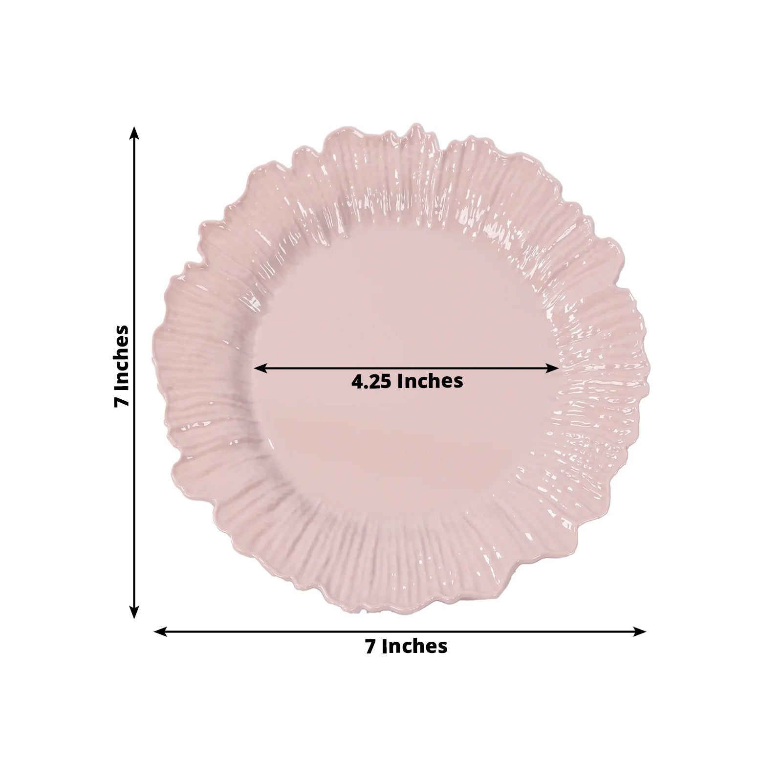 20 - Pack 7" Plastic Dessert Plates â€“ Blush Reef Design Appetizer Salad Party Plates â€“ Elegant Disposable Tableware - Bell Racket Store