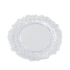 20 - Pack 7" Plastic Dessert Plates â€“ Clear Reef Design Appetizer Salad Party Plates â€“ Elegant Disposable Tableware - Bell Racket Store