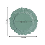 20 - Pack 7" Plastic Dessert Plates â€“ Dusty Sage Green Reef Design Appetizer Salad Party Plates â€“ Elegant Disposable Tableware - Bell Racket Store