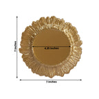 20 - Pack 7" Plastic Dessert Plates â€“ Gold Reef Design Appetizer Salad Party Plates â€“ Elegant Disposable Tableware - Bell Racket Store