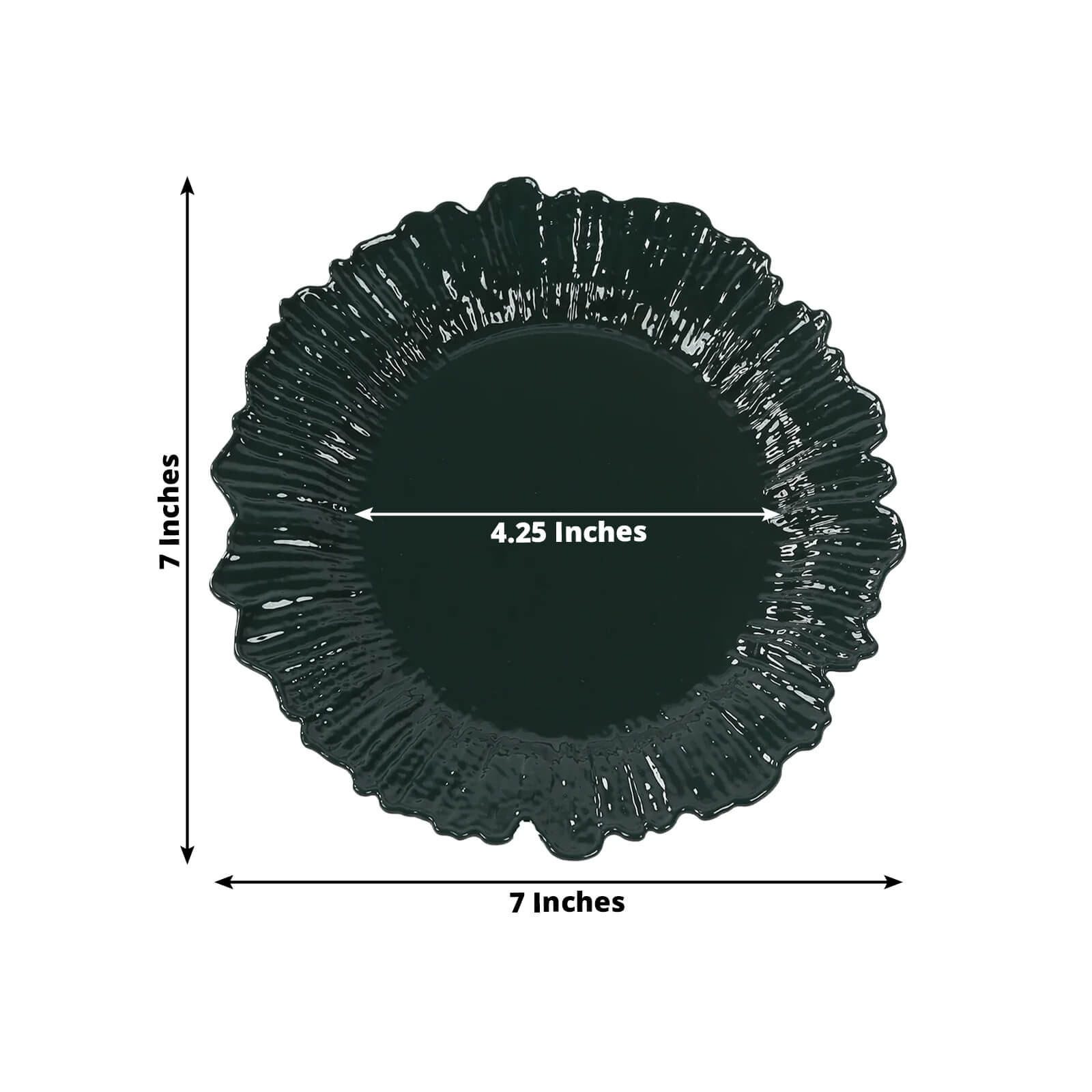 20 - Pack 7" Plastic Dessert Plates â€“ Hunter Emerald Green Reef Design Appetizer Salad Party Plates â€“ Elegant Disposable Tableware - Bell Racket Store