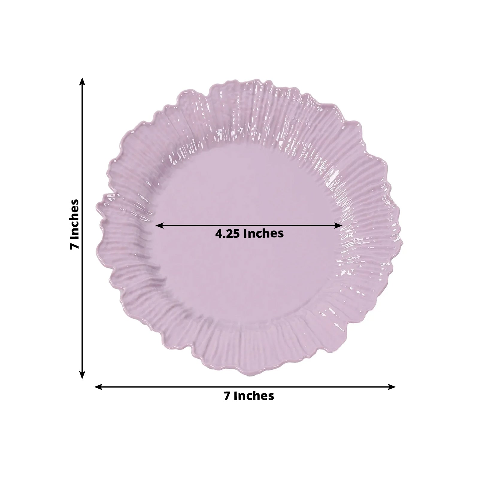 20 - Pack 7" Plastic Dessert Plates â€“ Lavender Lilac Reef Design Appetizer Salad Party Plates â€“ Elegant Disposable Tableware - Bell Racket Store