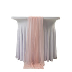 20 - Pack 9ft Sheer Table Runners â€“ Blush Shimmer Sheer Drapes, Wrinkle - Free - Bell Racket Store