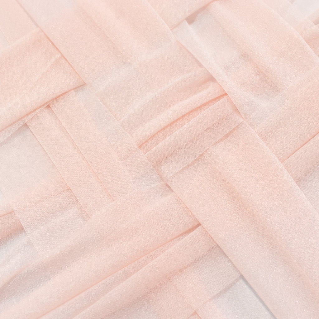 20 - Pack 9ft Sheer Table Runners â€“ Blush Shimmer Sheer Drapes, Wrinkle - Free - Bell Racket Store