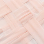 20 - Pack 9ft Sheer Table Runners â€“ Blush Shimmer Sheer Drapes, Wrinkle - Free - Bell Racket Store
