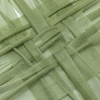 20 - Pack 9ft Sheer Table Runners â€“ Dusty Sage Green Shimmer Sheer Drapes, Wrinkle - Free - Bell Racket Store