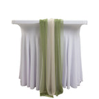 20 - Pack 9ft Sheer Table Runners â€“ Dusty Sage Green/Beige Shimmer Sheer Drapes, Wrinkle - Free - Bell Racket Store
