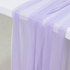 20 - Pack 9ft Sheer Table Runners â€“ Lavender Lilac Shimmer Sheer Drapes, Wrinkle - Free - Bell Racket Store