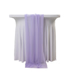 20 - Pack 9ft Sheer Table Runners â€“ Lavender Lilac Shimmer Sheer Drapes, Wrinkle - Free - Bell Racket Store