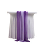 20 - Pack 9ft Sheer Table Runners â€“ Purple/Lavender Lilac Shimmer Sheer Drapes, Wrinkle - Free - Bell Racket Store