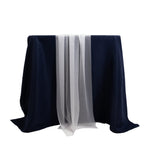 20 - Pack 9ft Sheer Table Runners â€“ White Shimmer Sheer Drapes, Wrinkle - Free - Bell Racket Store