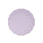 20 Pack Biodegradable Dinner Plates in Lavender Lilac â€“ 9" Swirl Scalloped Pastel Color Compostable Bamboo Party Plates, Elegant Disposable Tableware - Bell Racket Store