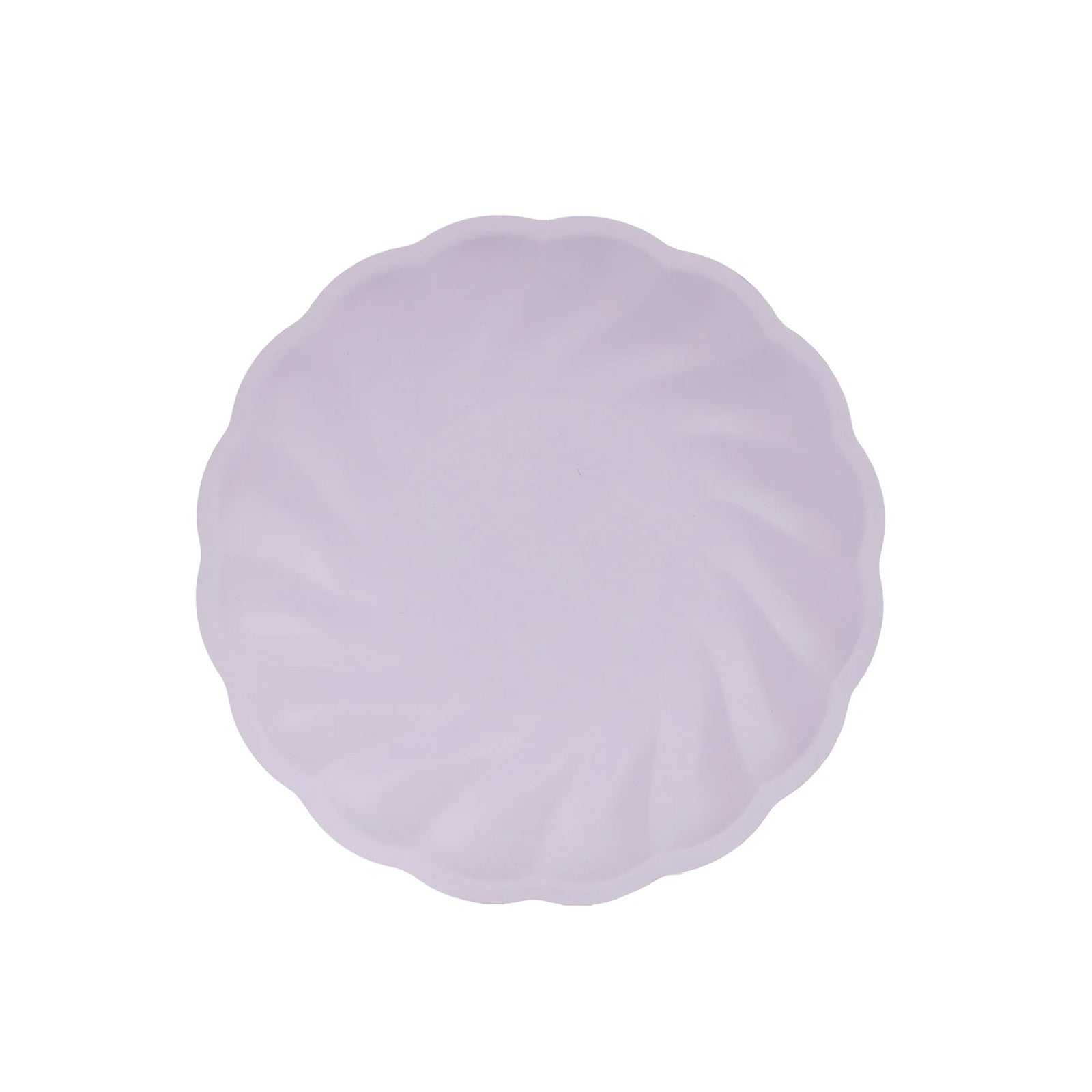 20 Pack Biodegradable Dinner Plates in Lavender Lilac â€“ 9" Swirl Scalloped Pastel Color Compostable Bamboo Party Plates, Elegant Disposable Tableware - Bell Racket Store
