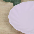 20 Pack Biodegradable Dinner Plates in Lavender Lilac â€“ 9" Swirl Scalloped Pastel Color Compostable Bamboo Party Plates, Elegant Disposable Tableware - Bell Racket Store