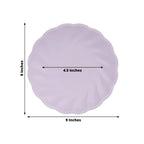 20 Pack Biodegradable Dinner Plates in Lavender Lilac â€“ 9" Swirl Scalloped Pastel Color Compostable Bamboo Party Plates, Elegant Disposable Tableware - Bell Racket Store