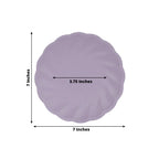 20 Pack Biodegradable Salad Plates in Lavender Lilac â€“ 7" Swirl Scalloped Pastel Color Compostable Bamboo Dessert Plates, Elegant Disposable Tableware - Bell Racket Store