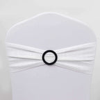 20 Pack Diamond Round Chair Sash Band Buckle Pins Black - Timeless Rhinestone Napkin Rings 2.5" - Bell Racket Store