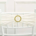 20 Pack Diamond Round Chair Sash Band Buckle Pins Gold - Timeless Rhinestone Napkin Rings for Weddings & Gatherings 2.5"