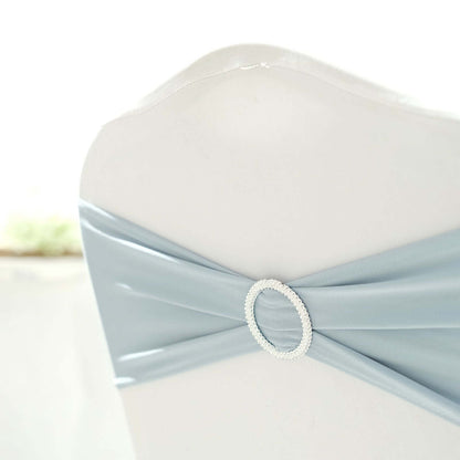 20 Pack Diamond Round Chair Sash Band Buckle Pins Silver - Timeless Rhinestone Napkin Rings 2.5" - Bell Racket Store