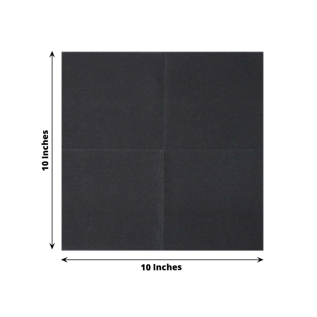 20 Pack Linen - Like Paper 5"x5" Napkins Black - Highly Absorbent Airlaid Napkins - Bell Racket Store