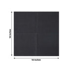 20 Pack Linen - Like Paper 5"x5" Napkins Black - Highly Absorbent Airlaid Napkins - Bell Racket Store